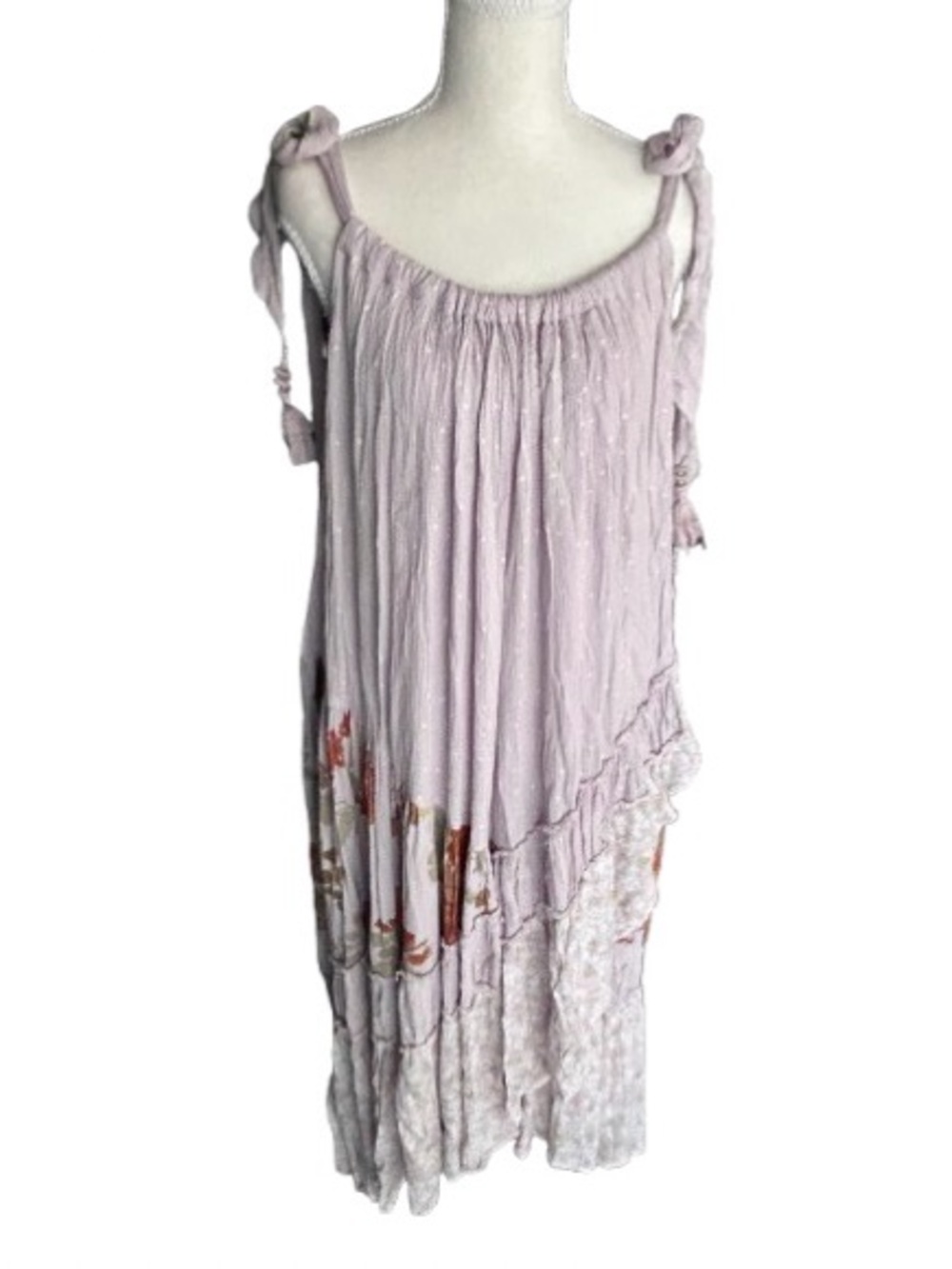 Beautiful Bare It All Free People Dress Floral Boho Designer Midi Peasant Fairy - Picture 8 of 16